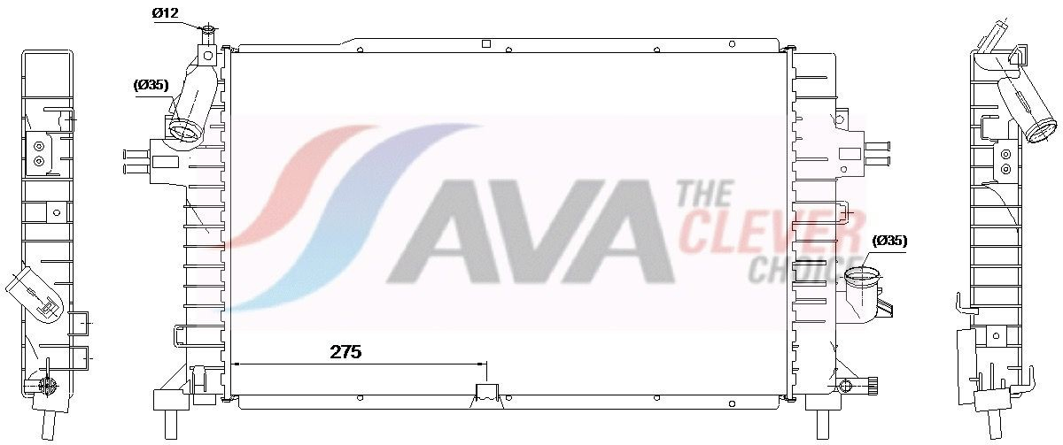 Купить OLA2364 AVA Радиатор водяной